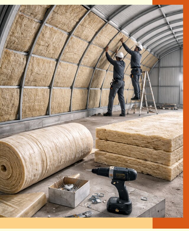 Утепление арочного ангара в Черняховске от 3354 руб./м2 под ключ | ТепломастерЧрх