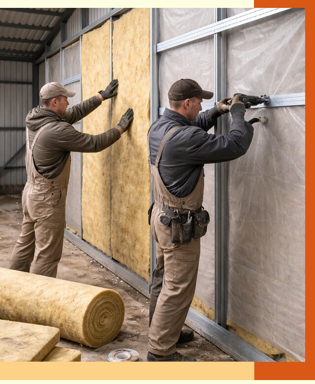 Утепление металлического ангара в Черняховске от 4978 руб/м2 — услуги под ключ | ТепломастерЧрх