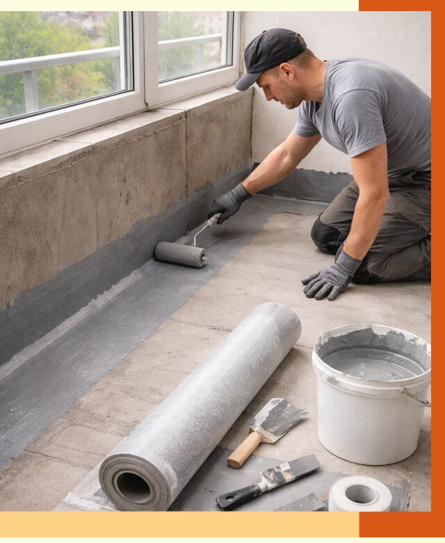 Профессиональная гидроизоляция балкона в Черняховске от 4402 руб. | ТепломастерЧрх